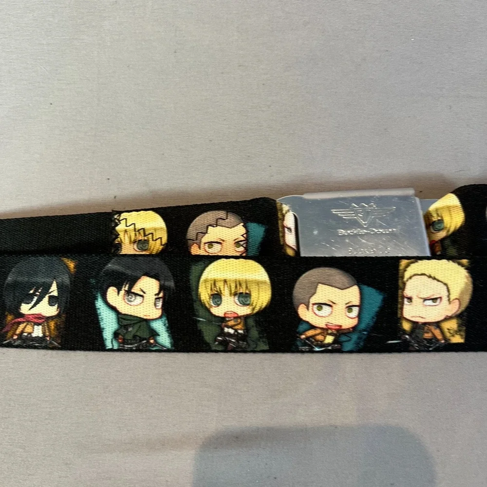 Buckle-Down Buckle-Up with Buckle-Down Attack on Titan Belt Unisex Multicolor